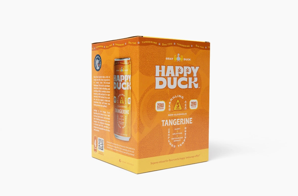 THC Infused Tangerine Seltzer | 5mg | 4 pack