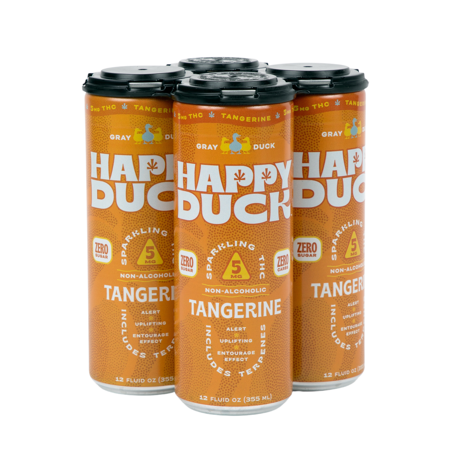 THC Infused Tangerine Seltzer | 5mg | 4 pack